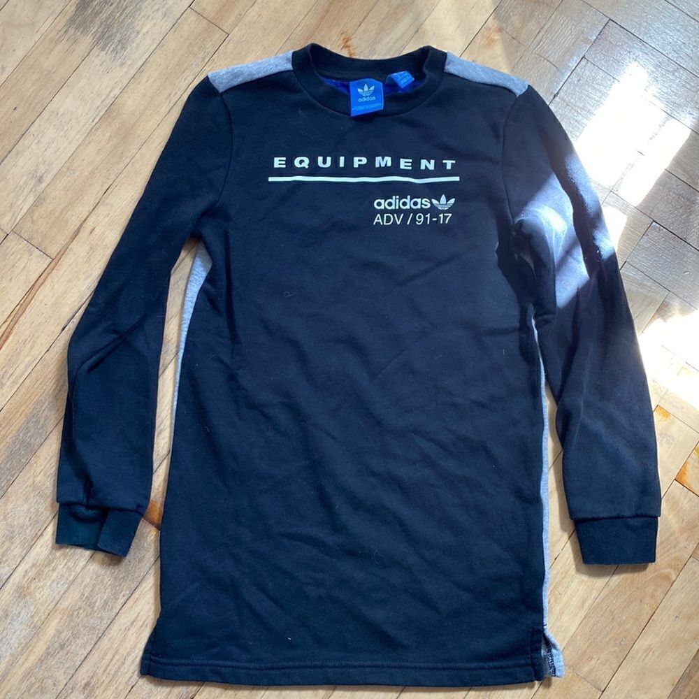 Adidas Equipment terry sweatshirt, kids size 9-10.
